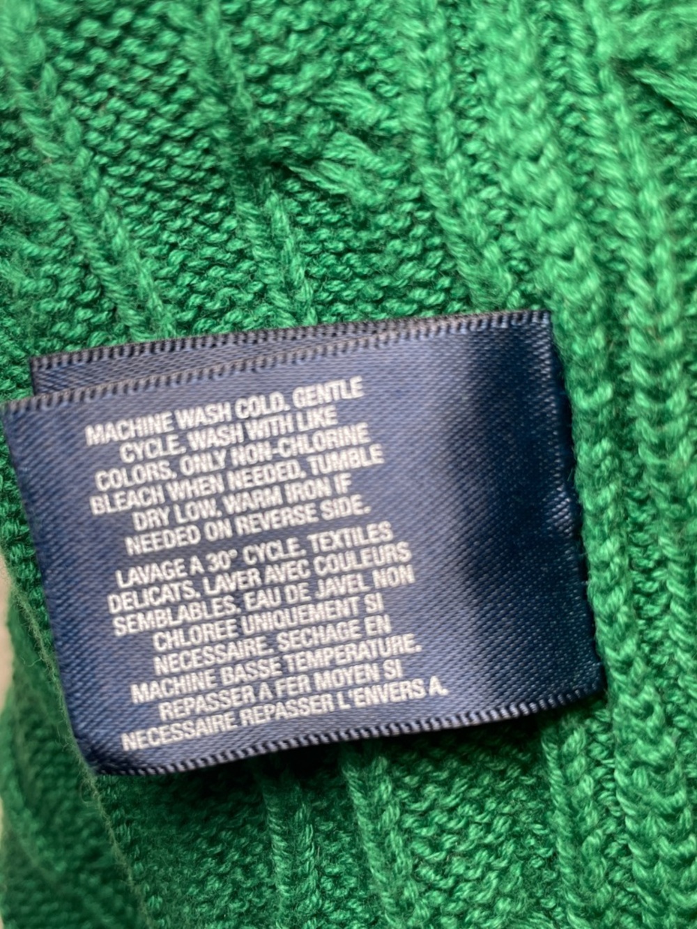 Polo by Ralph Lauren Emerald Green Cable-Knit Crewneck Sweater - Picture 10 of 10